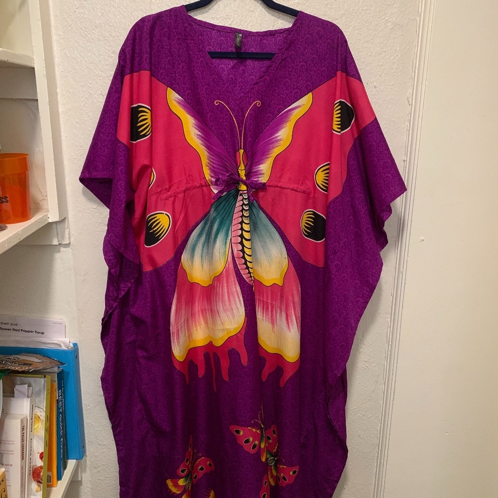 VINTAGE Festival Butterfly Mumu Dress